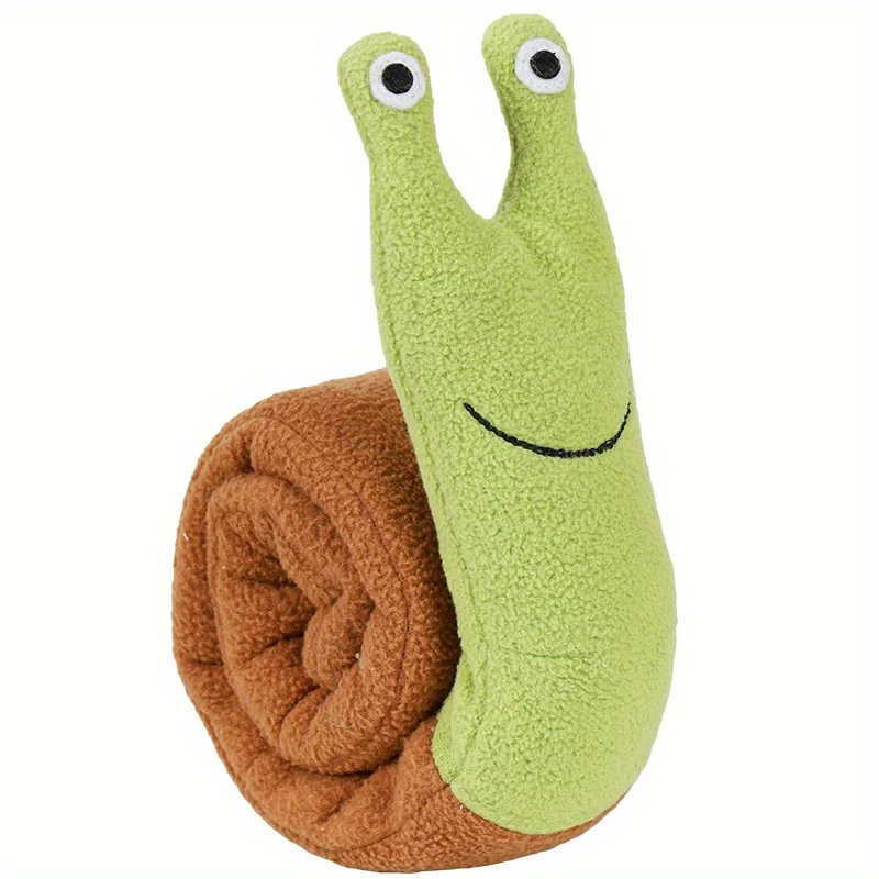 Squeaky Snail Snuffle Puzzle Plush Toy