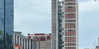 Exterior of State Courts Towers in Singapore