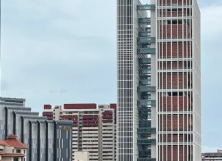 Exterior of State Courts Towers in Singapore
