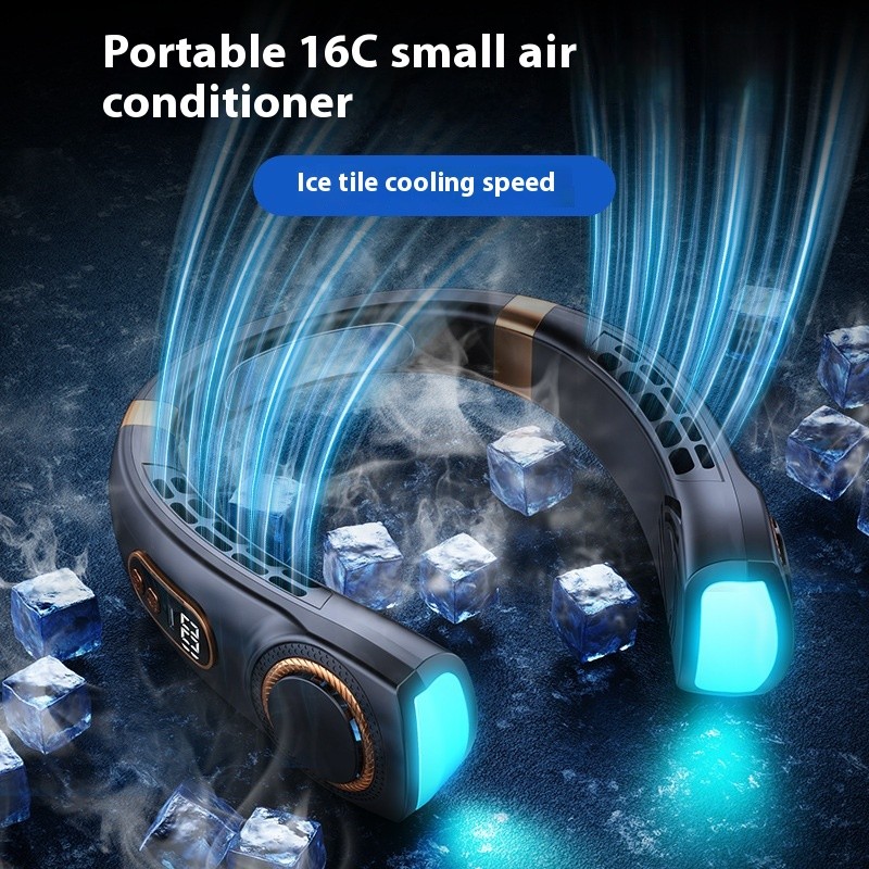 Multifunctional Neck Fan with LED Light