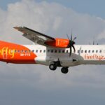 A Firefly ATR 72 turboprop aircraft in flight