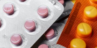 Blister packs of pills (non-literal stock; not the Geylang stalls)