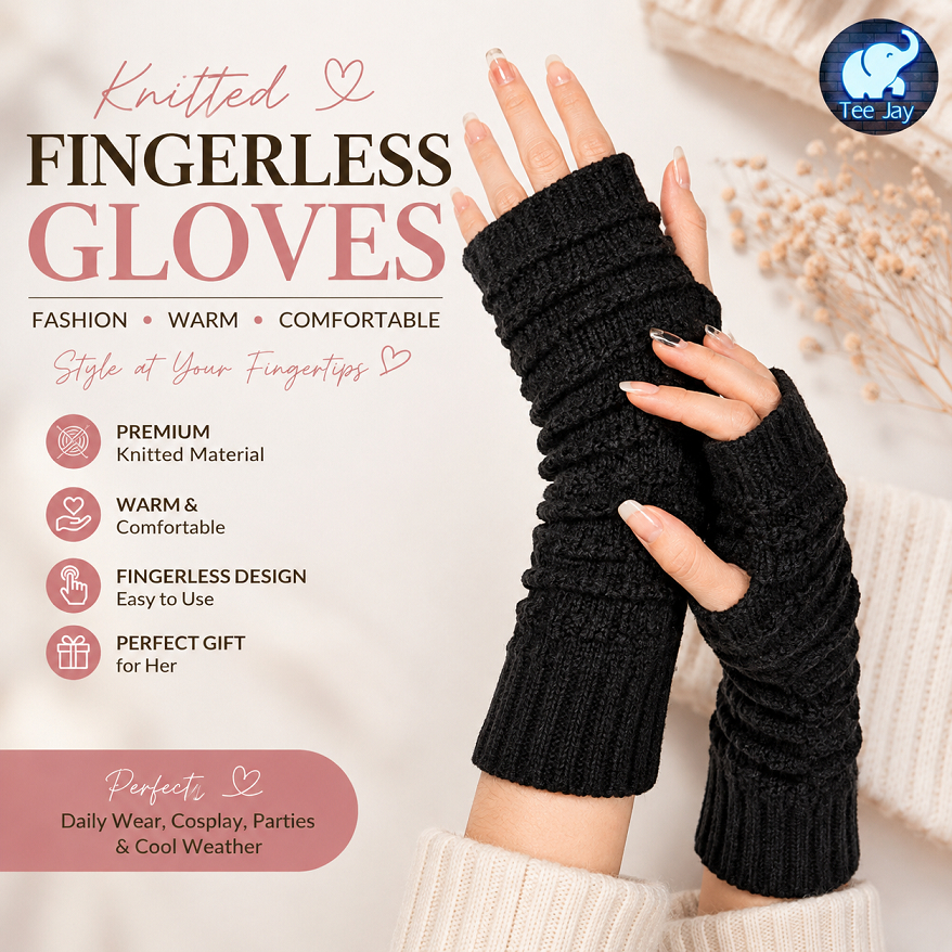 Knitted Fingerless Gloves