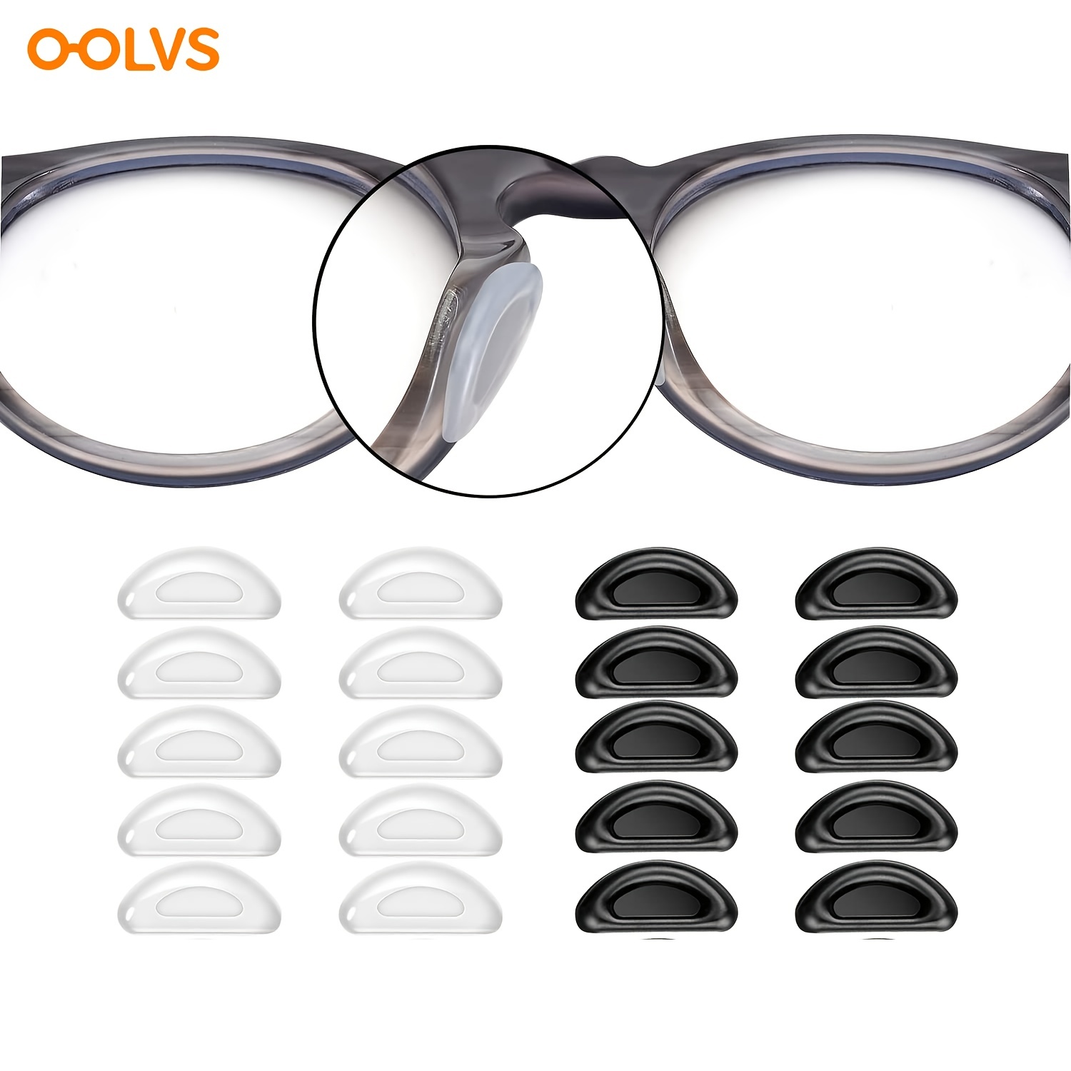 Adhesive Silicone Nose Pads, 20 Pieces