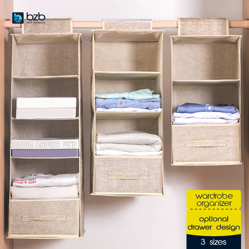 Hanging Fabric Wardrobe Shelves