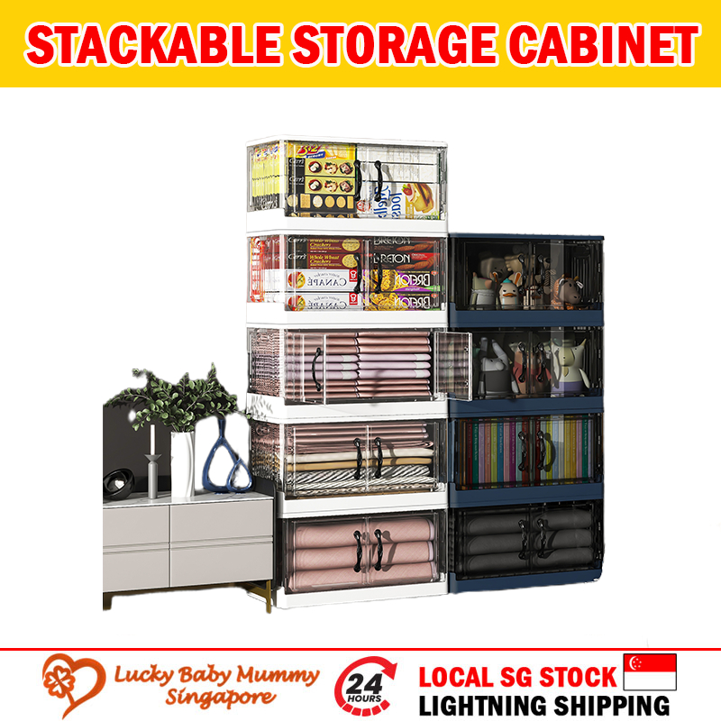 Foldable Transparent Storage Cabinet