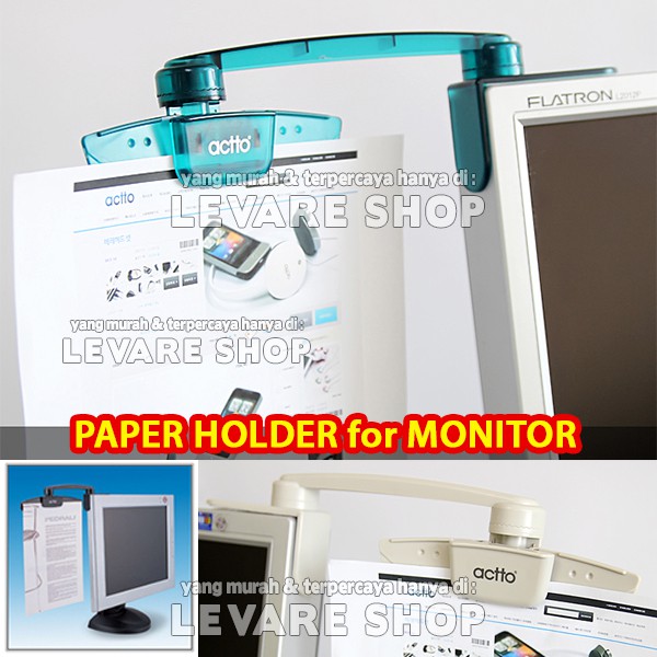 Monitor Paper Holder Clip