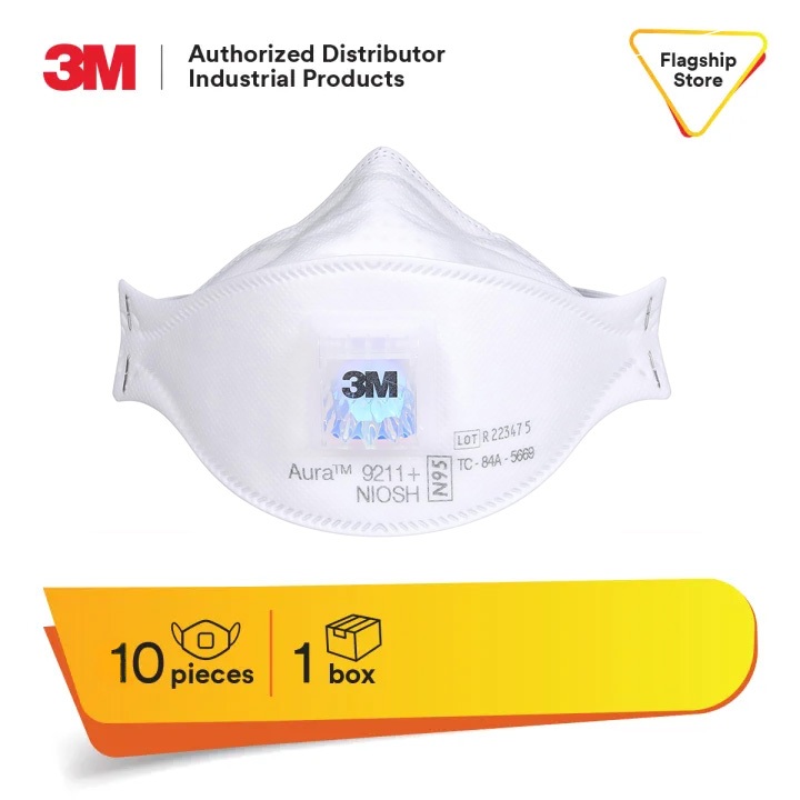 3M Aura 9211+ N95 Masks, 10 Pieces