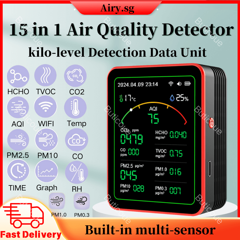 Buticoue 15-in-1 Air Quality Monitor