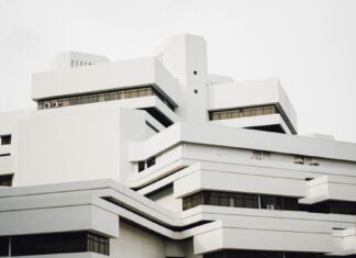 Exterior of State Courts building in Singapore (stock; not a photo of the parties)