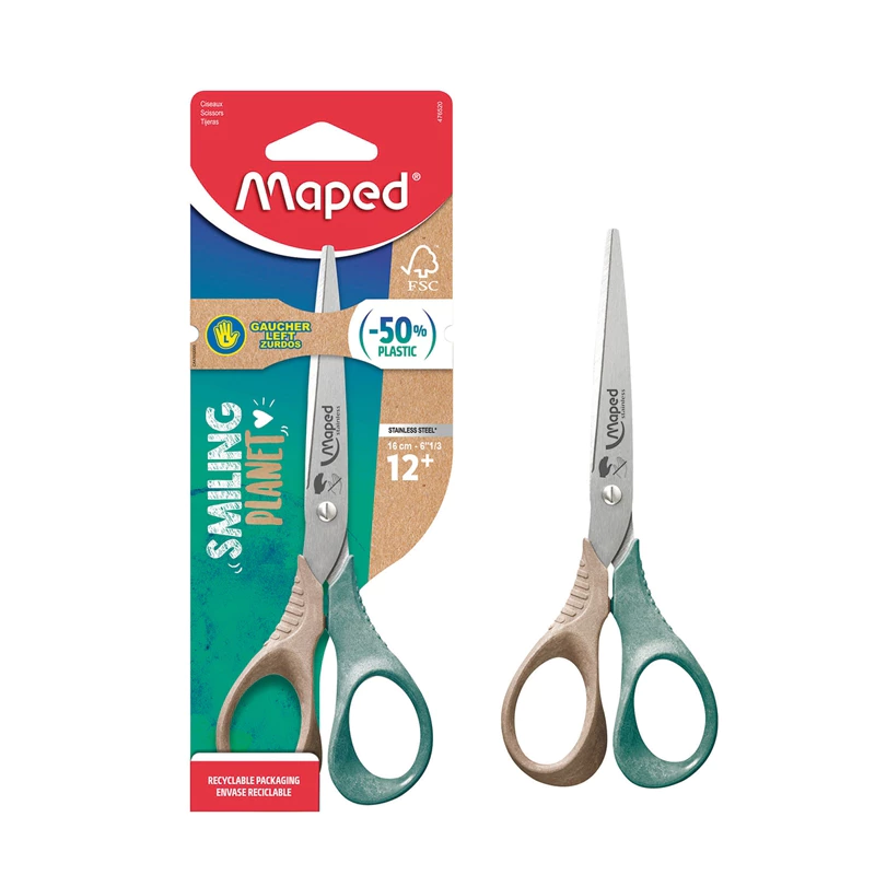 Maped Smiling Planet Left-Handed Scissors, 16cm
