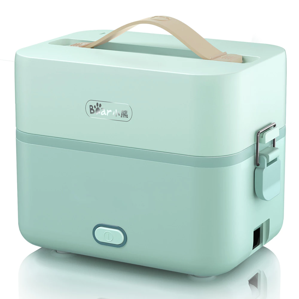 Bear 1.2L 2-Layer Portable Electric Lunch Box and Mini Rice Cooker BLB-G12L
