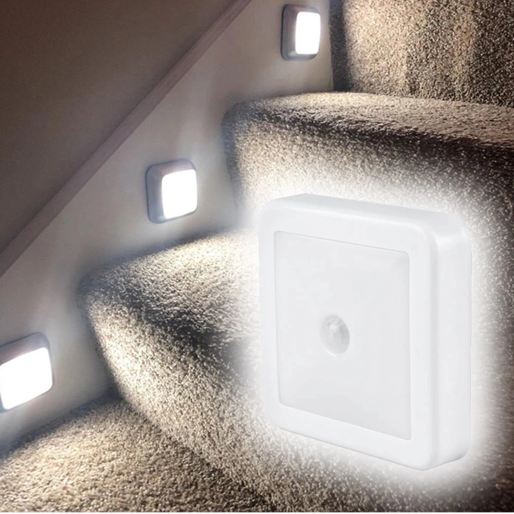 Stick-On Motion Sensor Square Night Light