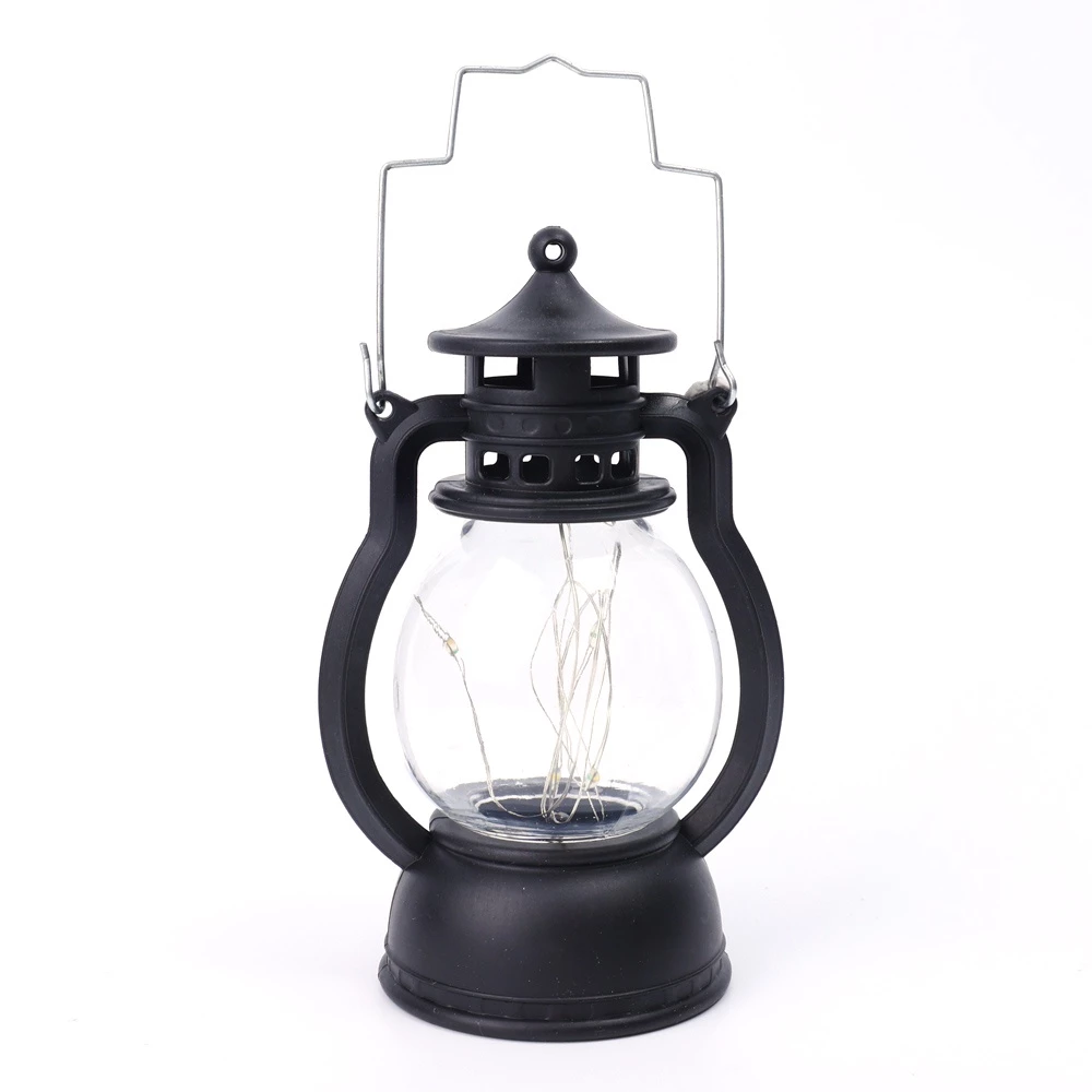 Retro Hanging LED Lantern (Black)