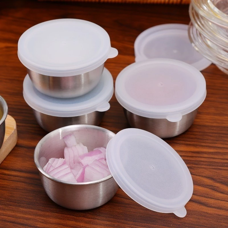 Mini Stainless Steel Sauce Cups With Lids
