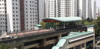 Exterior of Cove LRT station on the Punggol LRT line (non-literal)