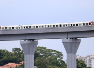 RTS Link CRRC Zhuzhou train on trial for the Johor Bahru-Singapore cross-border rail link