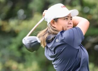 Shannon Tan Wins Historic Asian Games Golf Bronze, Singapore’s First Medal in the Sport Shannon Tan in action at the Asian Games golf event (Lianhe Zaobao / 邝启聪)