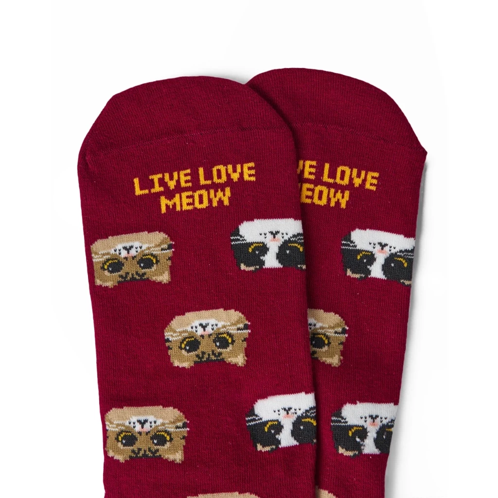 Talking Toes Big-Eyed Kitten Crew Socks