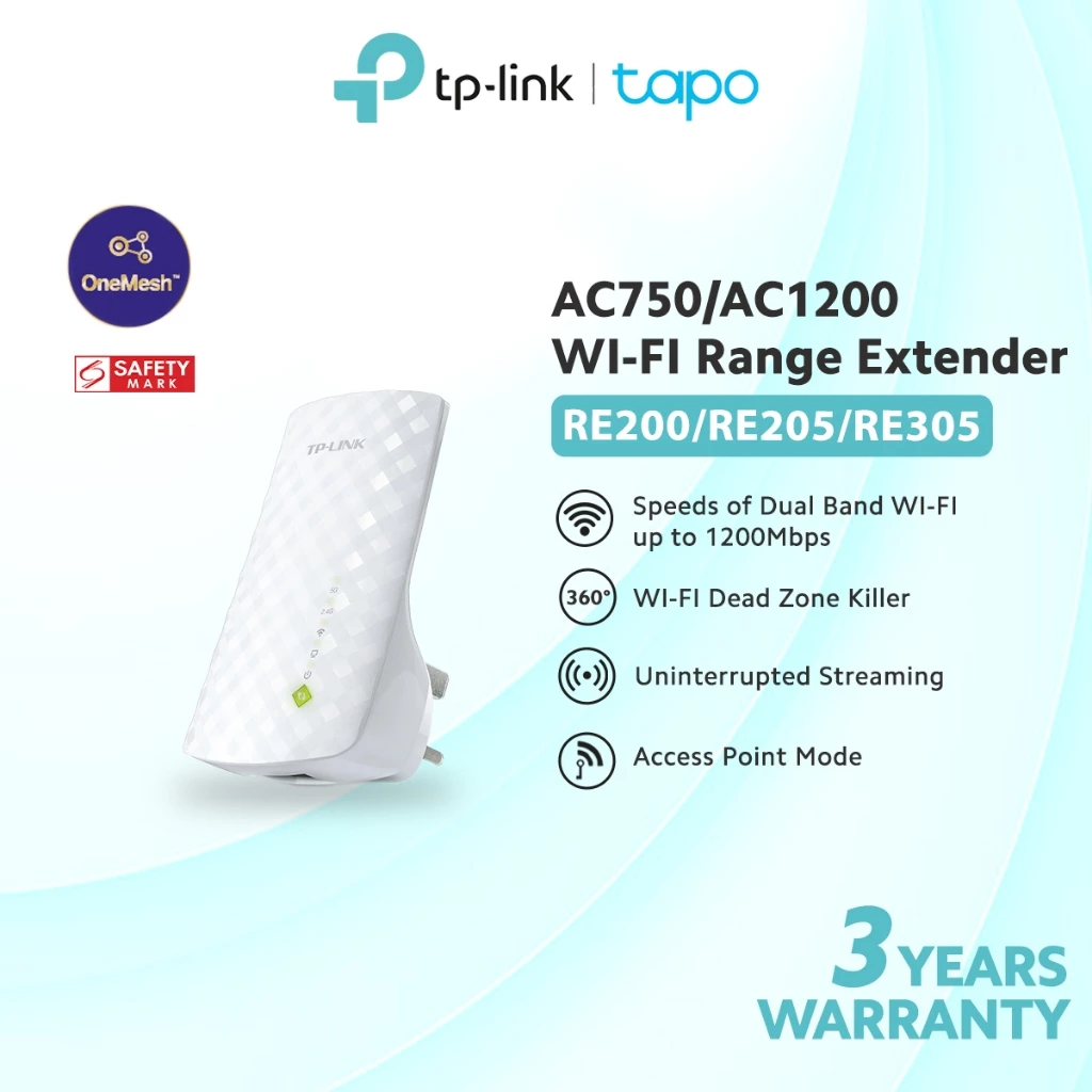 TP-Link RE200 AC750 Dual-Band Wi-Fi Range Extender