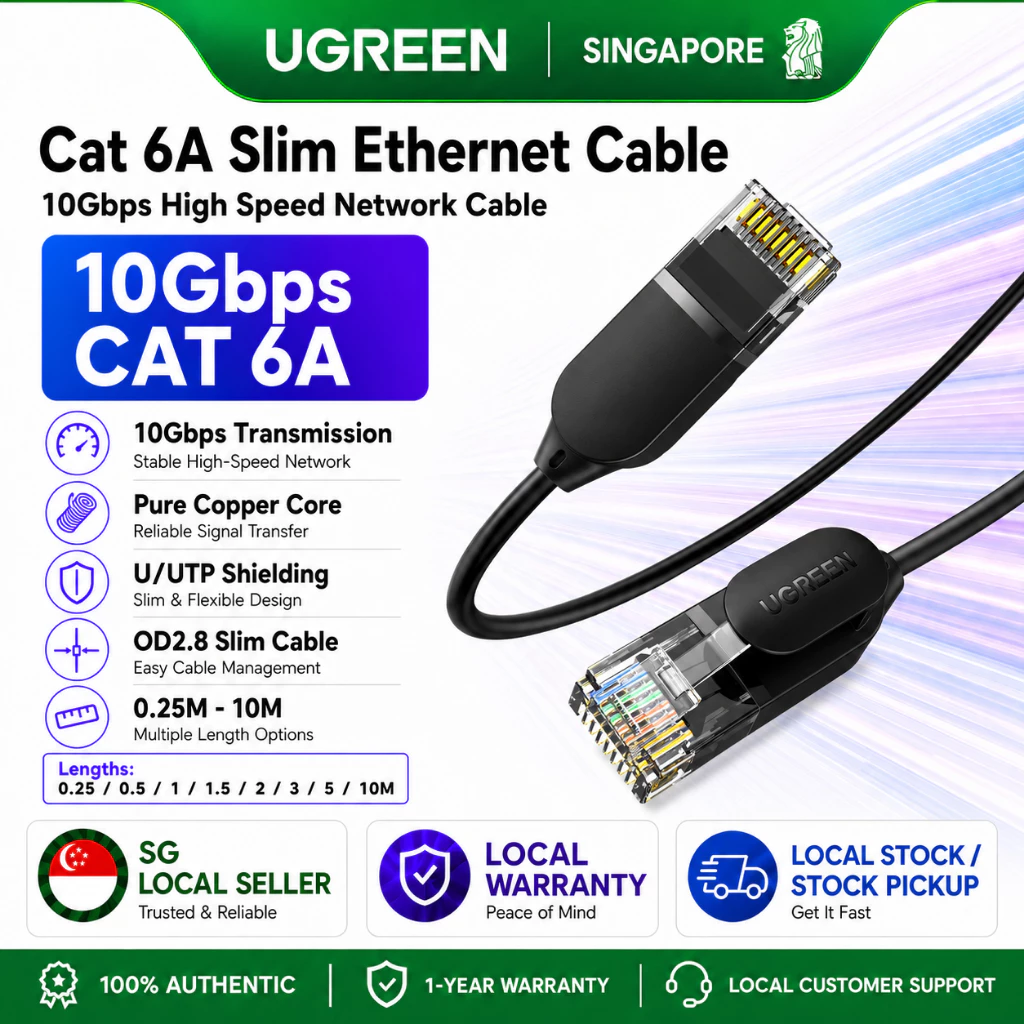 UGREEN Cat6A Slim Ethernet Cable